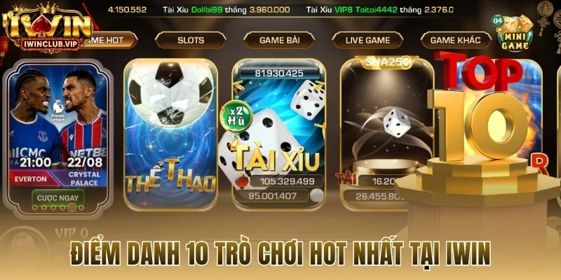 Điểm danh 10 trò chơi hot nhất tại Iwin