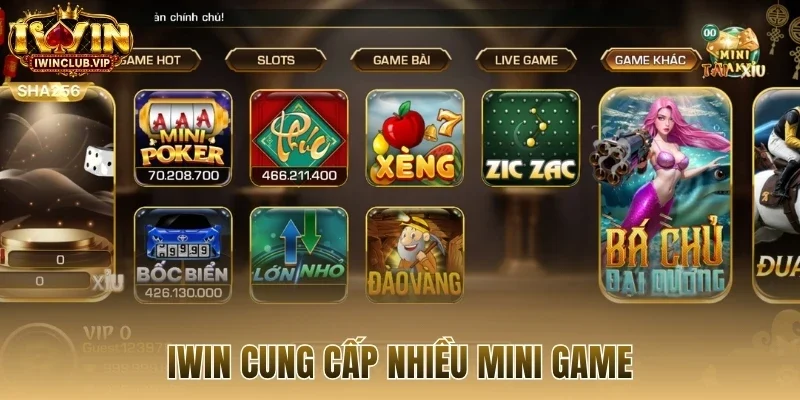Iwin cung cấp nhiều mini game